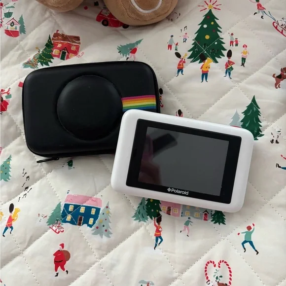Polaroid White Snap Touch Camera with Rainbow Accent